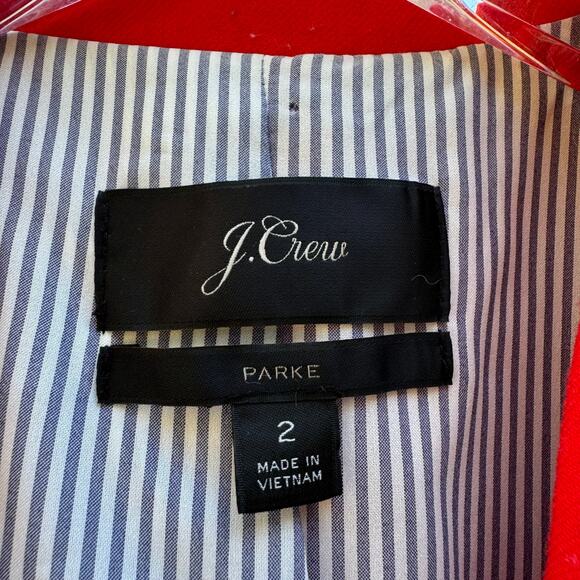 J. Crew Blazer Parke Red 98% Wool Flannel Size 2 Classic Work Academia Office - Picture 7 of 8